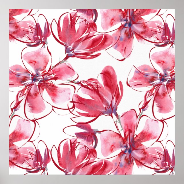 Poster Red Blume (Vorne)