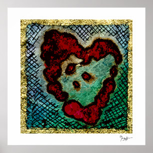 Poster - Red Ink Bleart Heart