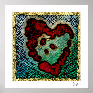 Poster - Red Ink Bleart Heart