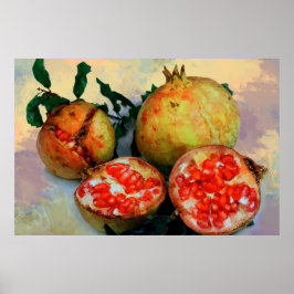 Poster Reife Pomegranate Paint Effect