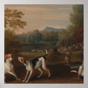 Poster "Releasing the Hounds" von John Wootton