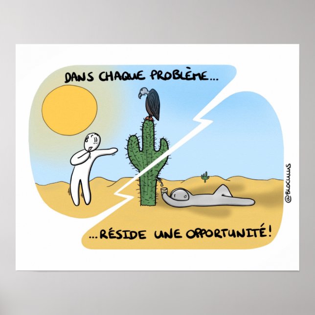 Poster "Remerciez vos problèmes" (Vorne)