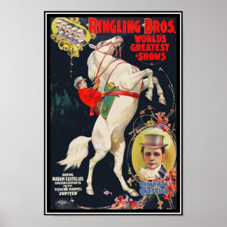 Poster Ringling Brothers Circus Frau Ada Castello