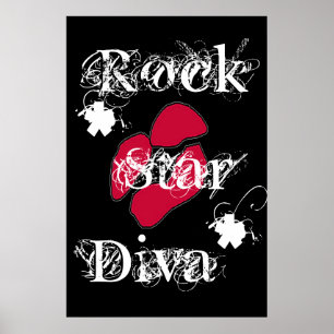 Poster "Rock Star Diva in Black"