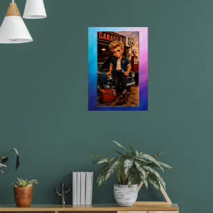 Poster Rockachibi Dean Aurore Vintage