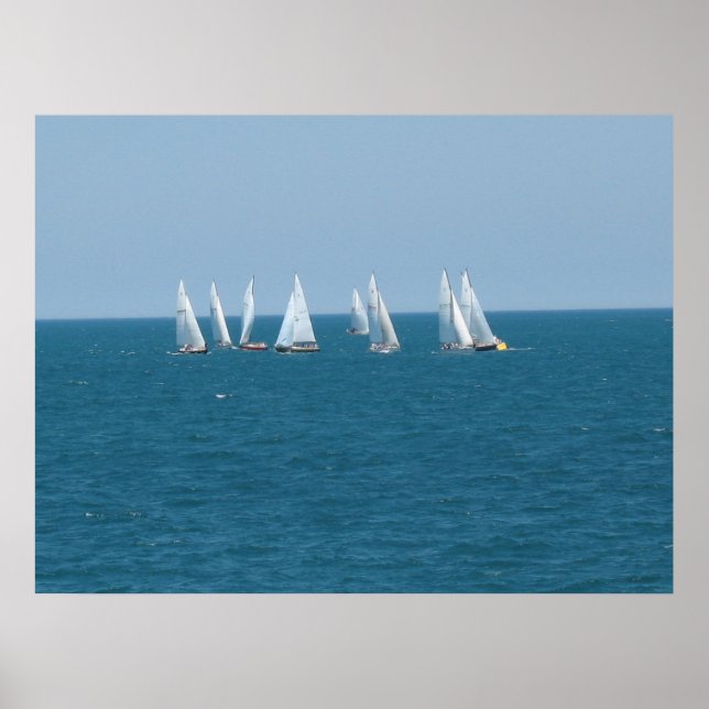 Poster "Sailing on Lake Michigan" (Vorne)