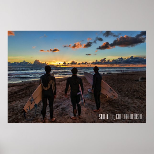 Poster San Diego, Kalifornien (USA) (Vorne)