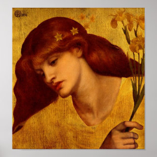 Poster Sancta Lilias 1874 von Rossetti