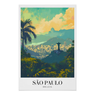 Poster Sao Paulo Vintage Reise
