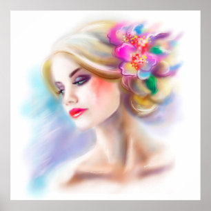 Poster schöne Porträtmode