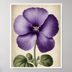 Poster Schöne Violett Blume Wine tasting in der Fa
