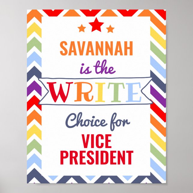 Poster-Schule schreiben Abstimmung Poster (Vorne)