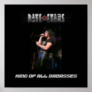 Poster, schwarz/grau Dave Evans - King of All Bada Poster