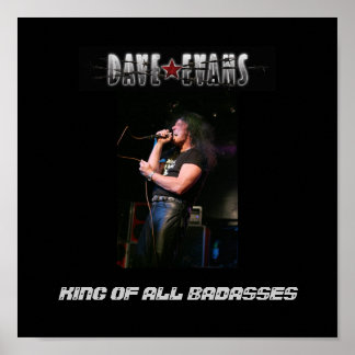 Poster, schwarz/grau Dave Evans - King of All Bada Poster