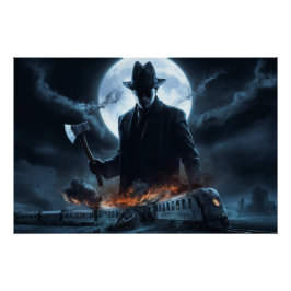 Poster Schwarzer Mann Zug 06