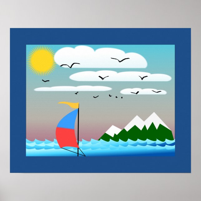 Poster (Segelboot) (Vorne)