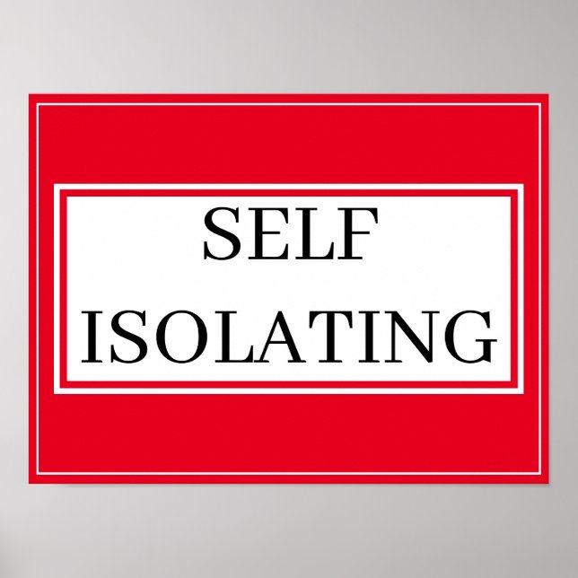 Poster - SELBSTISOLIERUNG (Vorne)