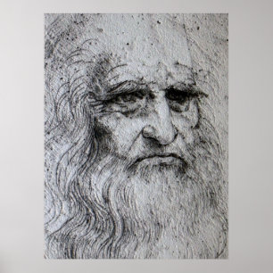 Poster - Selbstporträt Leonardo Da Vinci
