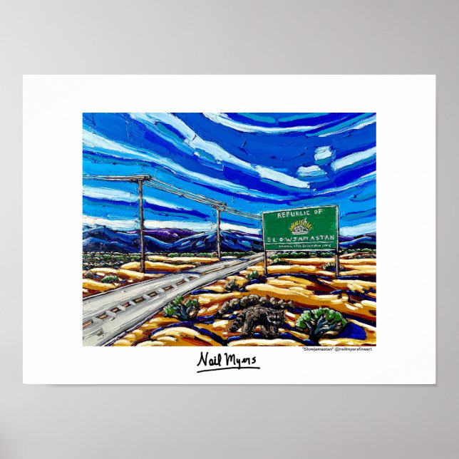 Poster "Slowjamastan" von Neil Myers (Vorne)