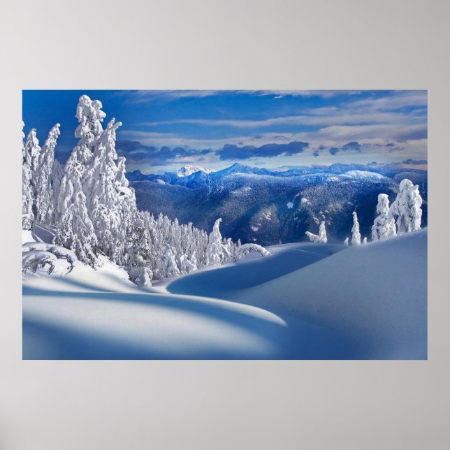 Poster "Snow Top Mountains" (Vorne)