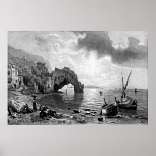 Poster ~ Sonnenuntergang in Capri ~ Fotogravur