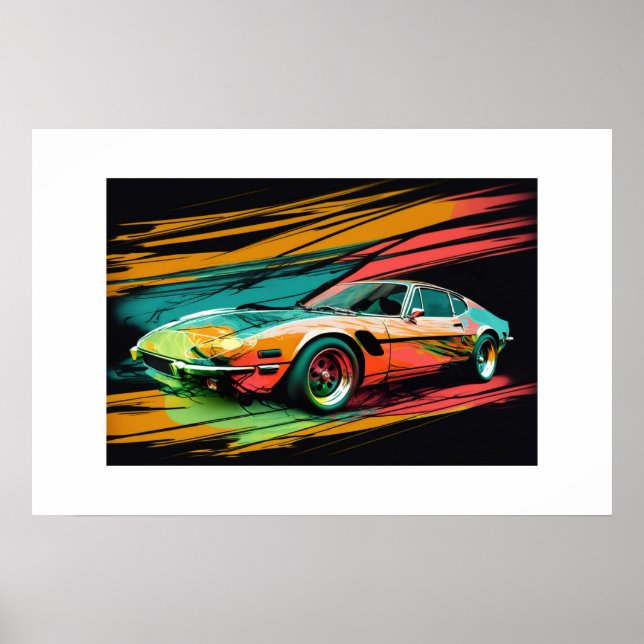 Poster-Sportwagen Poster (Vorne)