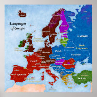 Poster Sprachen Europas