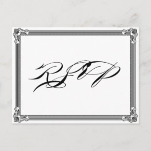 Poster-Stil-Rot-&-Schwarz-DIY-RSVP-Postkarte Einladungspostkarte