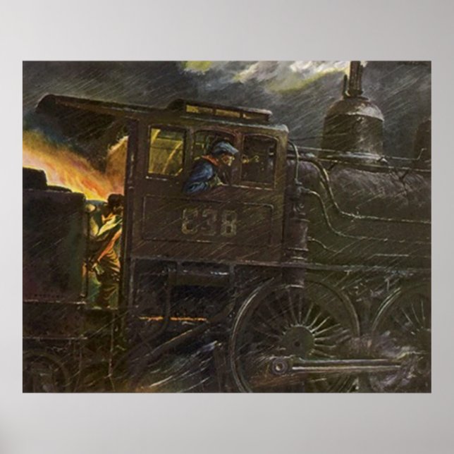 POSTER ~ Stormy Night Train ~ Ersticken der Flamme (Vorne)