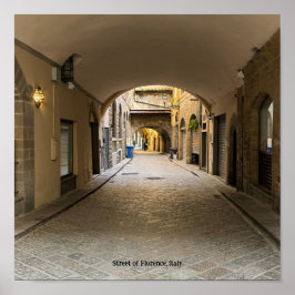 Poster Street of Florence Italy