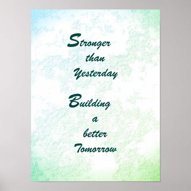 Poster "Stronger als gestern" (Vorne)