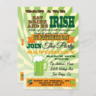Poster Style St. Patrick's Day Party Einladung
