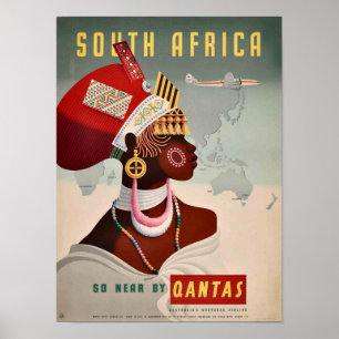 Poster - Südafrika von Qantas