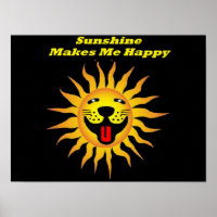 Poster Sunshine macht mich glücklich