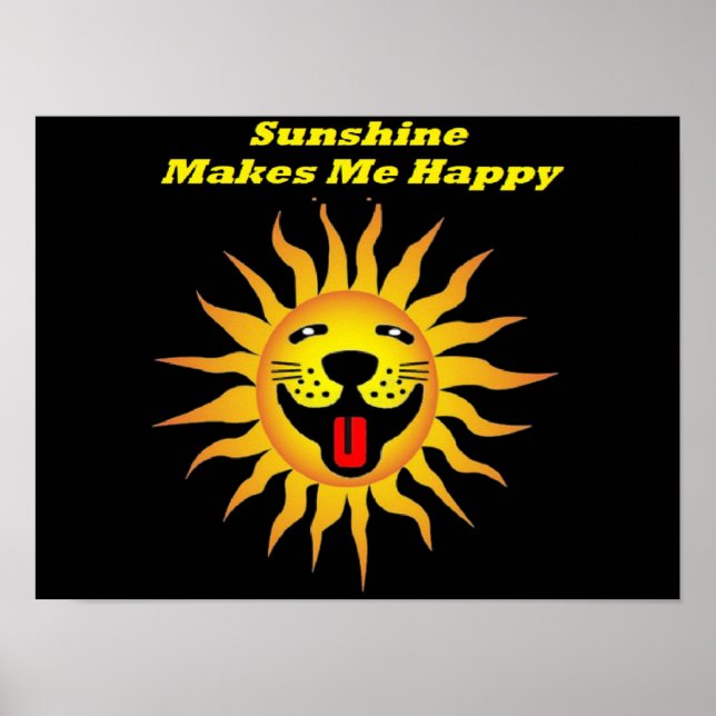 Poster Sunshine macht mich glücklich (Vorne)