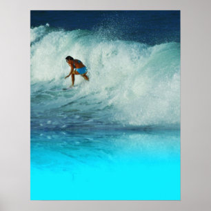 Poster Surfergirl 2 Rainbow Bay Australien