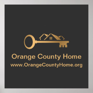 Póster Tarjeta de visita Inmobiliaria Agregar prof Poster