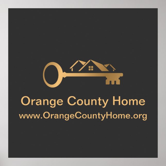 Póster Tarjeta de visita Inmobiliaria Agregar prof Poster (Vorne)