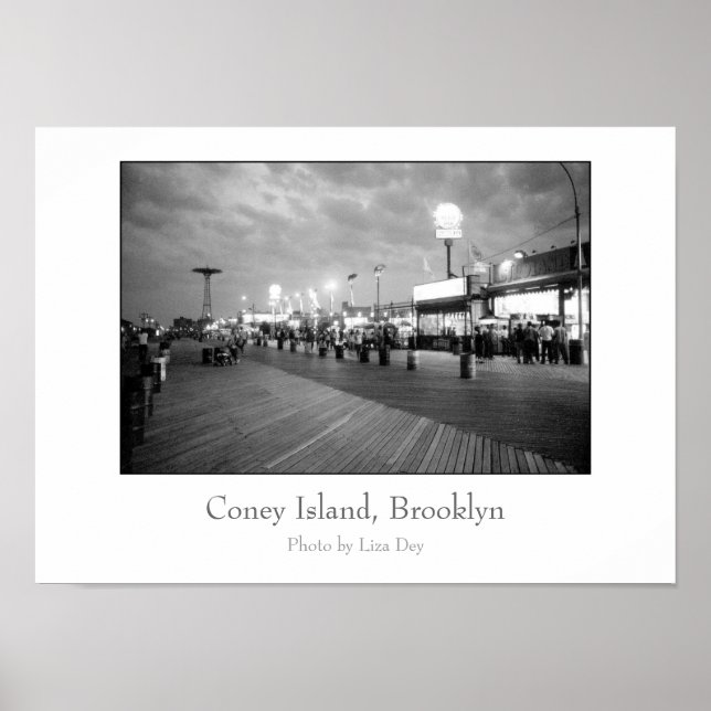 Poster "The Boardwalk at Night" (Vorne)