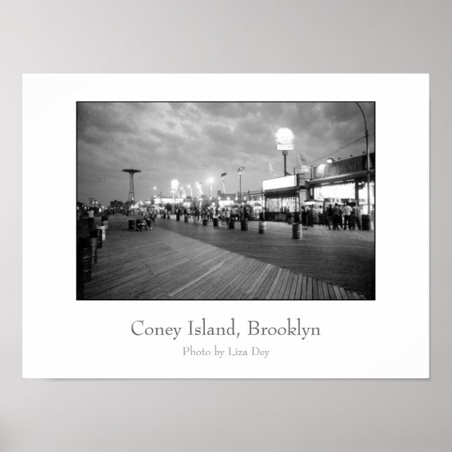Poster "The Boardwalk at Night" (Vorne)