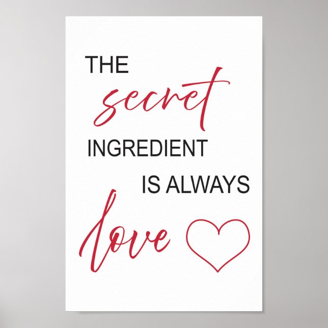 Poster The Secret ingredient is love  (Vorne)