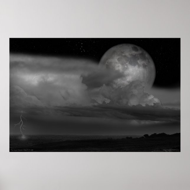 Poster: "The Super Moon" - März 19, 2011 Poster (Vorne)