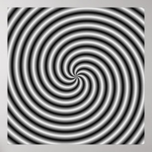 Poster  The Swirl in Black and White