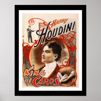 Poster Theater Vintag Houdini King of Cards