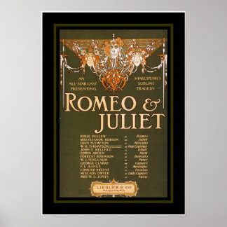 Poster Theater Vintag Romeo Julia