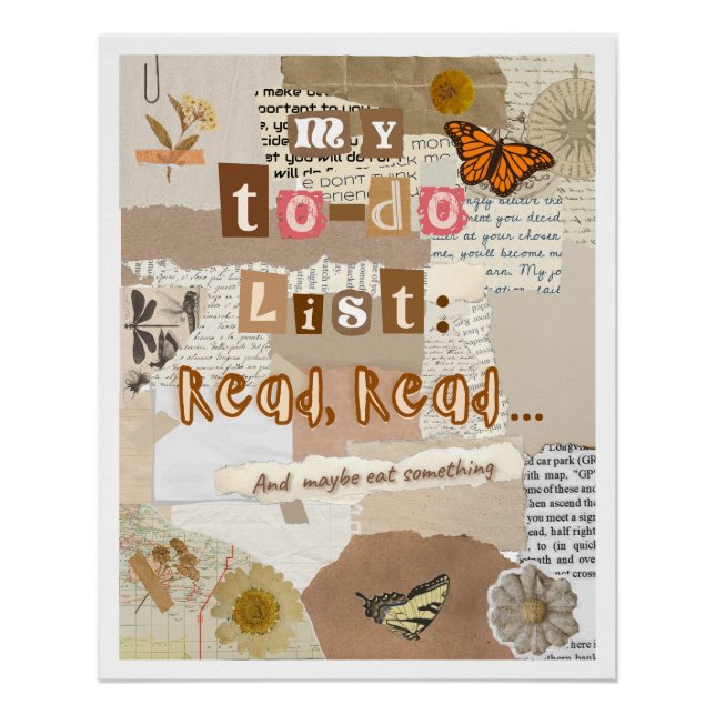 Poster To-Do List Aesthetic Collage | Soft inspo (Vorderseite)