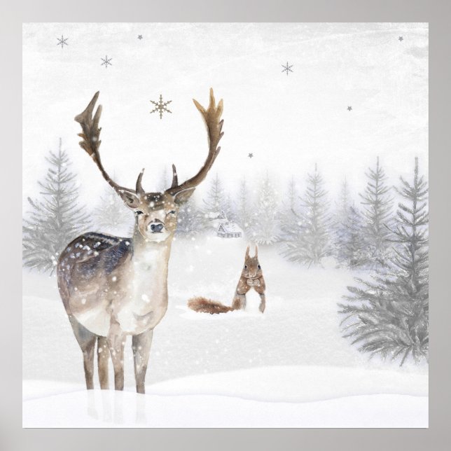 Poster traf Herde en eekhoorn (Vorne)