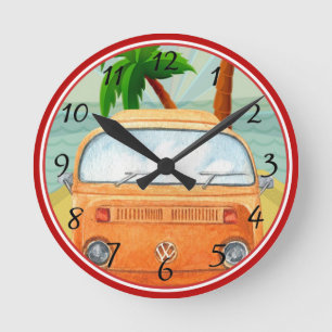 Poster:Travel California Round Clock Runde Wanduhr
