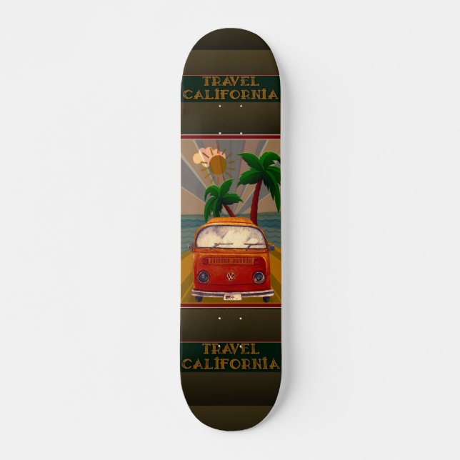 Poster:Travel California Skateboard (Vorne)