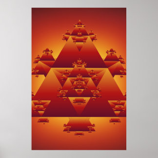 Poster: Triangle Fraktal: Vector Artwork Poster